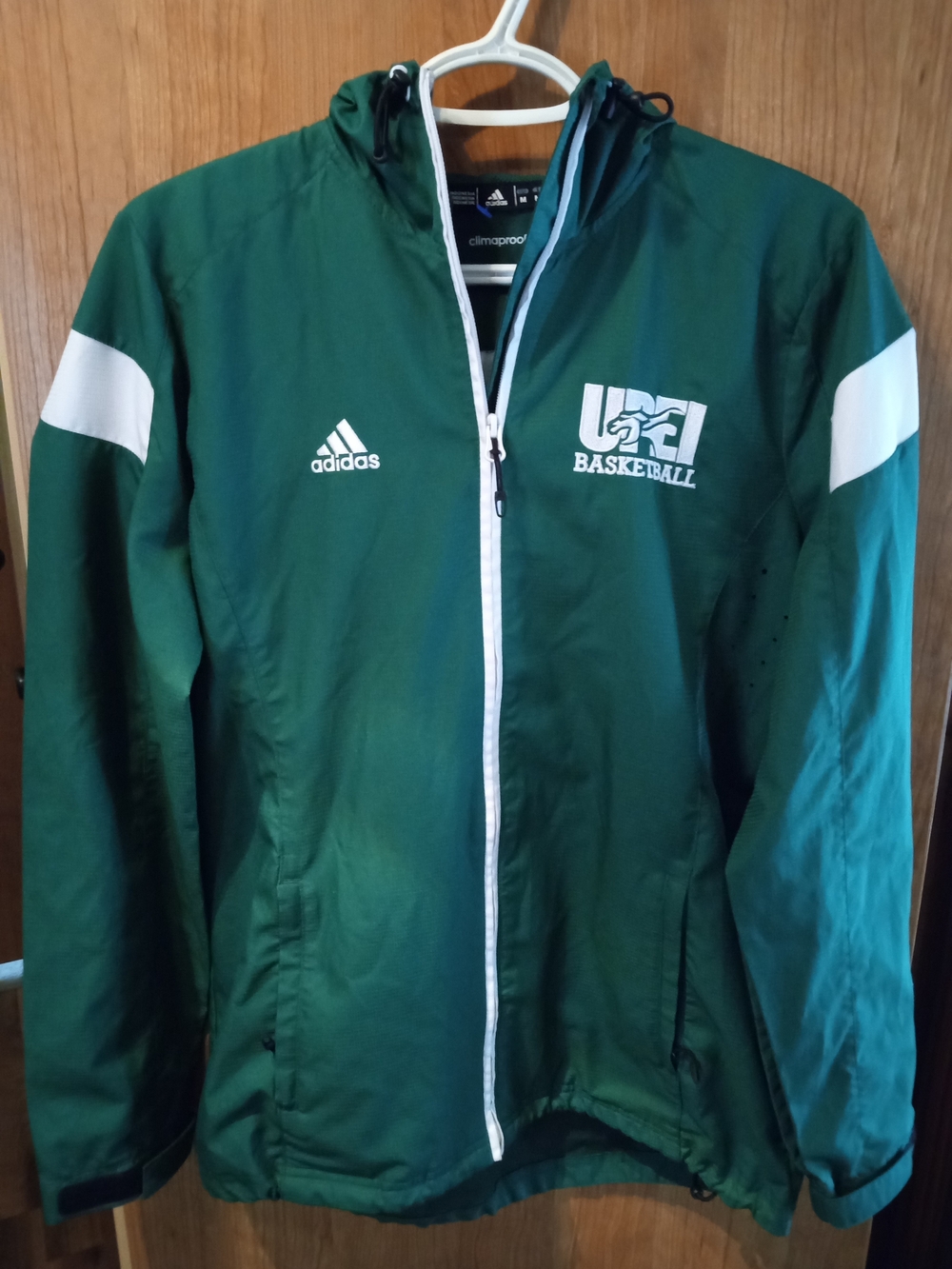Adidas Climaproof Green Basketball Windbreaker Jacket